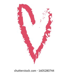 heart on white background valentines day