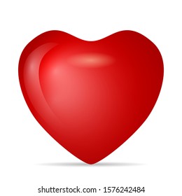 Heart on a white background. Vector illustration.