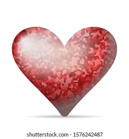 Heart on a white background. Vector illustration.