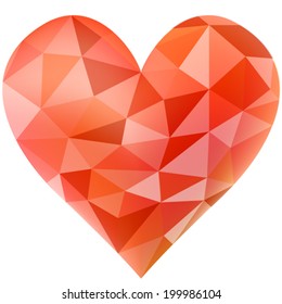 heart on white background, vector illustration