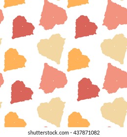 heart on white background. Vector illustration. Seamless pattern