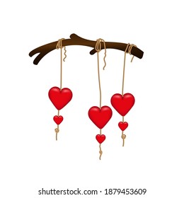 Heart on a white isolated background. Valentine's Day. Love. Vector illustration.