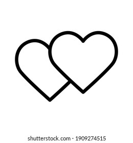 heart on white vector illustration, isolated on white background