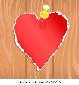 Corazón en madera