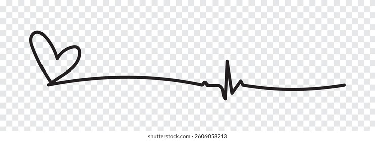 Heart one line drawing symbol of love. Vector continuous hand drawn sketch minimalism illustration isolated on white background. 
