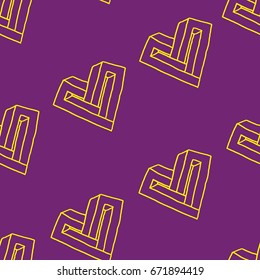 Heart Optical Illusion Seamless Pattern
