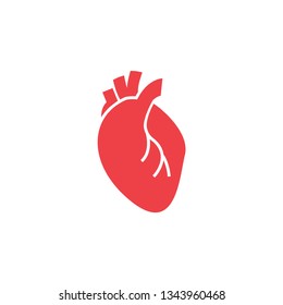 Heart Organ Icon Design Template Vector Isolated Illustration