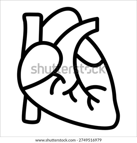 Heart Organ Icon Element For Design