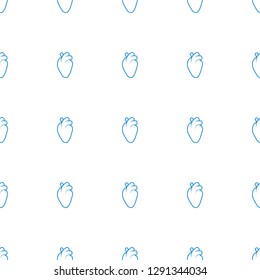 heart organ icon pattern seamless white background. Editable outline heart organ icon. heart organ icon pattern for web and mobile.