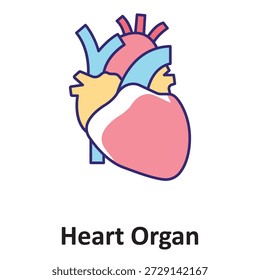 Icono del Vector del órgano del corazón que puede modificar o editar fácilmente

