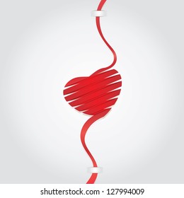 Heart origami Background illustration