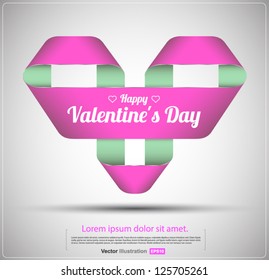 Heart origami modern style for Valentine's Day / Love festival / Wedding Day / Fashion of love
