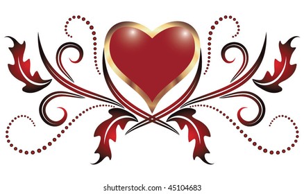 Heart with ornament
