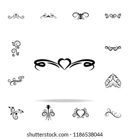 heart ornament icon. Ornaments icons universal set for web and mobile