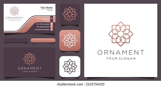 heart ornament logo vector design template