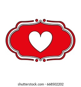 heart ornament vector illustration