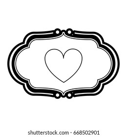 heart ornament vector illustration