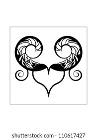 Heart with ornaments