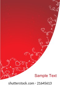 heart ornaments design isolated on red