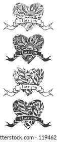Heart ornate set
