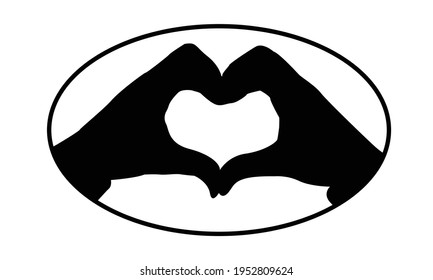 Gesto de corazón fuera de manos 