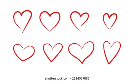 1,576 Red different hearts outlines Images, Stock Photos & Vectors ...