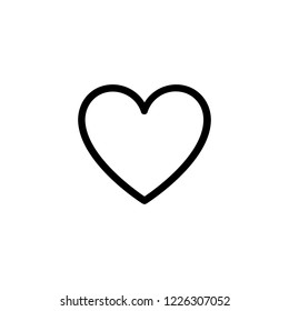heart outline icon on transparent background