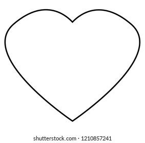 heart outline icon on white background. flat style. heart outline sign for your web site design, logo, app, UI. heart symbol.