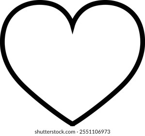 Heart outline icon, Heart Symbol Icon, Doodle Heart Black