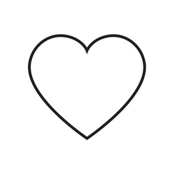 Heart Outline Icon Vector