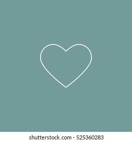heart outline icon vector, can be used for web and design