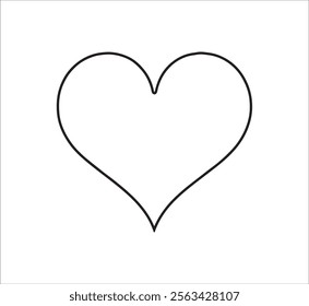 Heart outline icon vector illustration on white background
