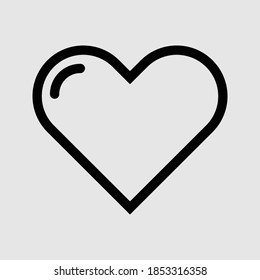 heart outline isolated vector illustration