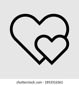 ilustración vectorial aislada del contorno cardiaco