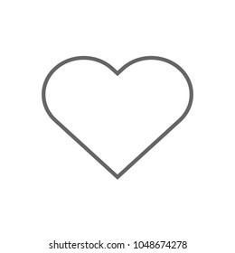 Heart outline symbol. Like button. Vector icon.