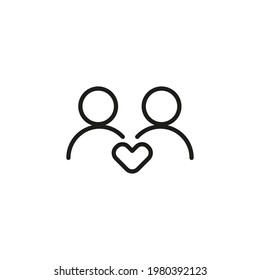 Heart Outline Vector  Icon. Illustration Of A Stroke Vector On A White Background. From App And Website.