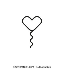 Heart Outline Vector  Icon. Illustration Of A Stroke Vector On A White Background. From App And Website.
