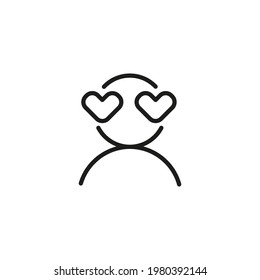 Heart Outline Vector  Icon. Illustration Of A Stroke Vector On A White Background. From App And Website.