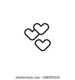 Heart Outline Vector  Icon. Illustration Of A Stroke Vector On A White Background. From App And Website.