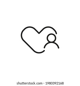 Heart Outline Vector  Icon. Illustration Of A Stroke Vector On A White Background. From App And Website.