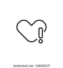 Heart Outline Vector  Icon. Illustration Of A Stroke Vector On A White Background. From App And Website.