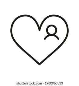 Heart Outline Vector  Icon. Illustration Of A Stroke Vector On A White Background. From App And Website.

