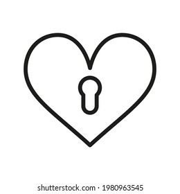 Heart Outline Vector  Icon. Illustration Of A Stroke Vector On A White Background. From App And Website.

