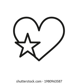 Heart Outline Vector  Icon. Illustration Of A Stroke Vector On A White Background. From App And Website.


