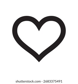 Vetor de contorno de coração - Design de símbolo de amor simples