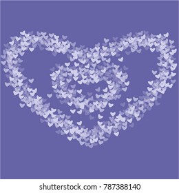 Heart outline vector which consists of isolated elements. Modern style with beautiful elements in heart outline vector. Can be used as print, wallpaper, cards, valentine cards, logo, background 