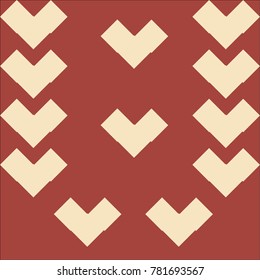 Heart outline which consists of isolated elements. Modern style with ethnic elements in heart outline. Can be used as print, wallpaper, cards, valentine cards, logo, background and etc.