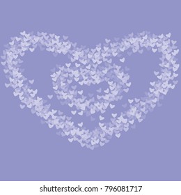 Heart outline which consists of isolated elements. Modern style with beautiful elements in heart outline. Can be used as print, wallpaper, cards, valentine cards, logo, background and etc.