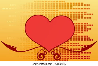 heart over squares