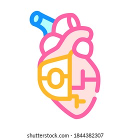 heart pacemaker color icon vector. heart pacemaker sign. isolated symbol illustration